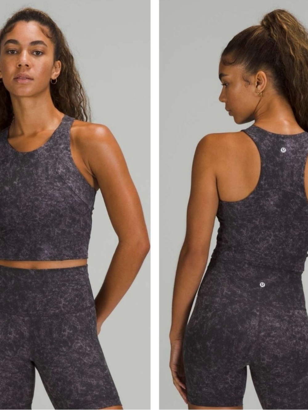 Lululemon Invigorate Training Tank Top Denim Wash Print